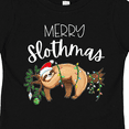 thumbnail image 4 of Inktastic Merry Slothmas Cute Christmas Sloth in Hat with Lights Boys or Girls Toddler T-Shirt, 4 of 5