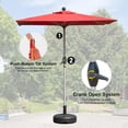 thumbnail image 6 of 9x11.5 FT Rectangular Patio Umbrella, Double-Sided Outdoor Shade with Crank Lift & Tilt Function for Pool/Garden/Backyard, Durable Aluminum Frame, Brick Red (Base Not Included), 6 of 8