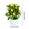 thumbnail image 3 of 12-mesh Artificial Lemon Potted Plant - Realistic Green Artificial Flower Bonsai with Pot, Lemon Fruit Decor for Home or Office, 3 of 5