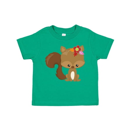 

Inktastic Spring Animals Cute Squirrel Colorful Flowers Gift Toddler Boy or Toddler Girl T-Shirt