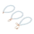 thumbnail image 4 of 3 pulseras de perlas brillantes Bling Bling H52 azul claro, 4 of 12