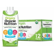 Organic Nutritional Shake, Sweet Vanilla Bean - Meal Replacement 11 oz, 12 Count (Pack of 6)