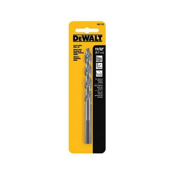 DEWALT DW1122 11/32-Inch Black Oxide Split Point Twist Drill Bit