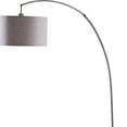 thumbnail image 5 of 86" Beige And Antique Gold Arched Floor Lamp With Gray Drum Shade, 5 of 8