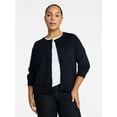 thumbnail image 6 of Time and Tru Women's Fine Gauge Cardigan Sweater with Long Sleeves, Lightweight, Sizes XS-XXXL, 6 of 6
