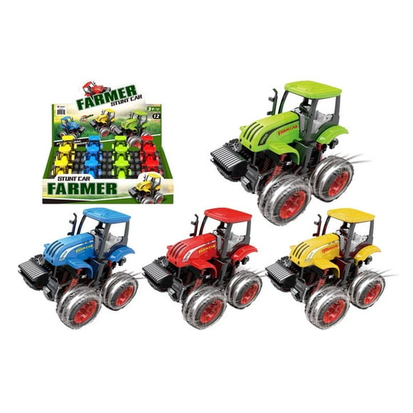 Tractor Diamond Visions de plástico retráctil Toy Farm, paquete de 12