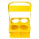 thumbnail image 4 of 2X Portabebidas de Plástico Plegable con 4 Orificios, Portabebidas Reutilizable con Asa Portabebidas Portátil Amarillo, 4 of 4
