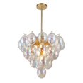 thumbnail image 2 of Artcraft Lighting Collection Globo Lustre 9 Lumières Irisé et Laiton, 2 of 4
