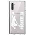 thumbnail image 1 of DistinctInk Clear Shockproof Hybrid Case for Samsung Galaxy Note 10 (6.3" Screen) - TPU Bumper Acrylic Back Tempered Glass Screen Protector - #Dunkzilla Dunk Basketball, 1 of 1