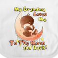 thumbnail image 4 of Inktastic My Grandma Loves Me to the Moon and Back Boys or Girls Baby Bib, 4 of 4