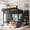 Black + MDF+Metal + Full, variant on NOBRAND MDF+Metal with USB Ports Twin Loft Bed with Slide; Black