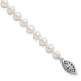 thumbnail image 4 of 925 Sterling Silver Rhodium 4-5mm White Freshwater Cultured Pearl Bracelet, 4 of 6