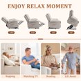 thumbnail image 3 of Lnsenfin Small Power Lift Recliner Chair for Elderly with Memory Function,Remote Control,Side Pockets Linen for Living Room,Beige, 3 of 6