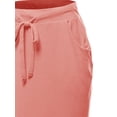 thumbnail image 5 of A2Y Women's Elastic Waist Self Tie Tulip Hem Side Pocket Skirt Light Rose L, 5 of 5