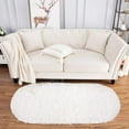 thumbnail image 6 of Homore Ultra Soft Modern Oval Rugs for Bedroom, 2.6' x 5.3' , Creamy, 6 of 6