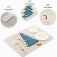 thumbnail image 4 of Dish Drying Mat, Fuuny Small Cute Christmas Gnomes Microfiber Kitchen Dish Pads Super Absorbent Dish Drainer Mat Fast Drying Heat-resistant Drying Mat for Kitchen Counter, 18"x24", 4 of 7