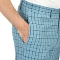 thumbnail image 3 of Men's Golf Tapered Pants Plaid Stretch Relaxed Fit Lightweight Flat Front Pant, 3 of 7