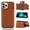 Brown, variant on Dteck for Apple iPhone 14 Pro Wallet Case with Card Holder, PU Leather Kickstand Card Slots Case, Double Magnetic Clasp and Durable Shockproof Cover, Rosegold