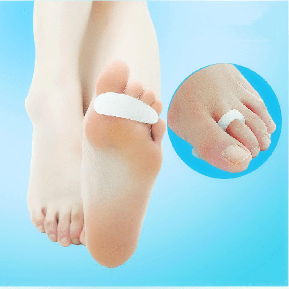 1 Pairs Toes Pad Gel Straightener Support Pads Toe Separators For Hammer White