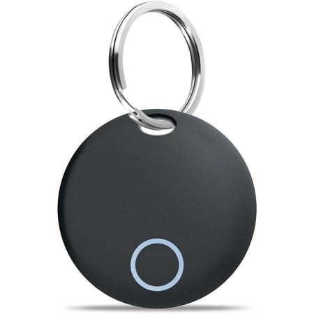 Key Finders, Luggage Tracker Tag Works with Find My (iOS only), Item Locator for Keys, Wallet, Suitcase,Bicycle and More, Replaceable Battery, IP67 Waterproof, Black, 1 PACK