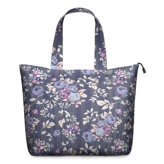 Pioneer Flower Floral Print Pattern Travel Tote Bags for Women Carry On,Large Weekender Bags for Women Travel,Multi Functional Duffle Bag for Work,Shopping,Sports