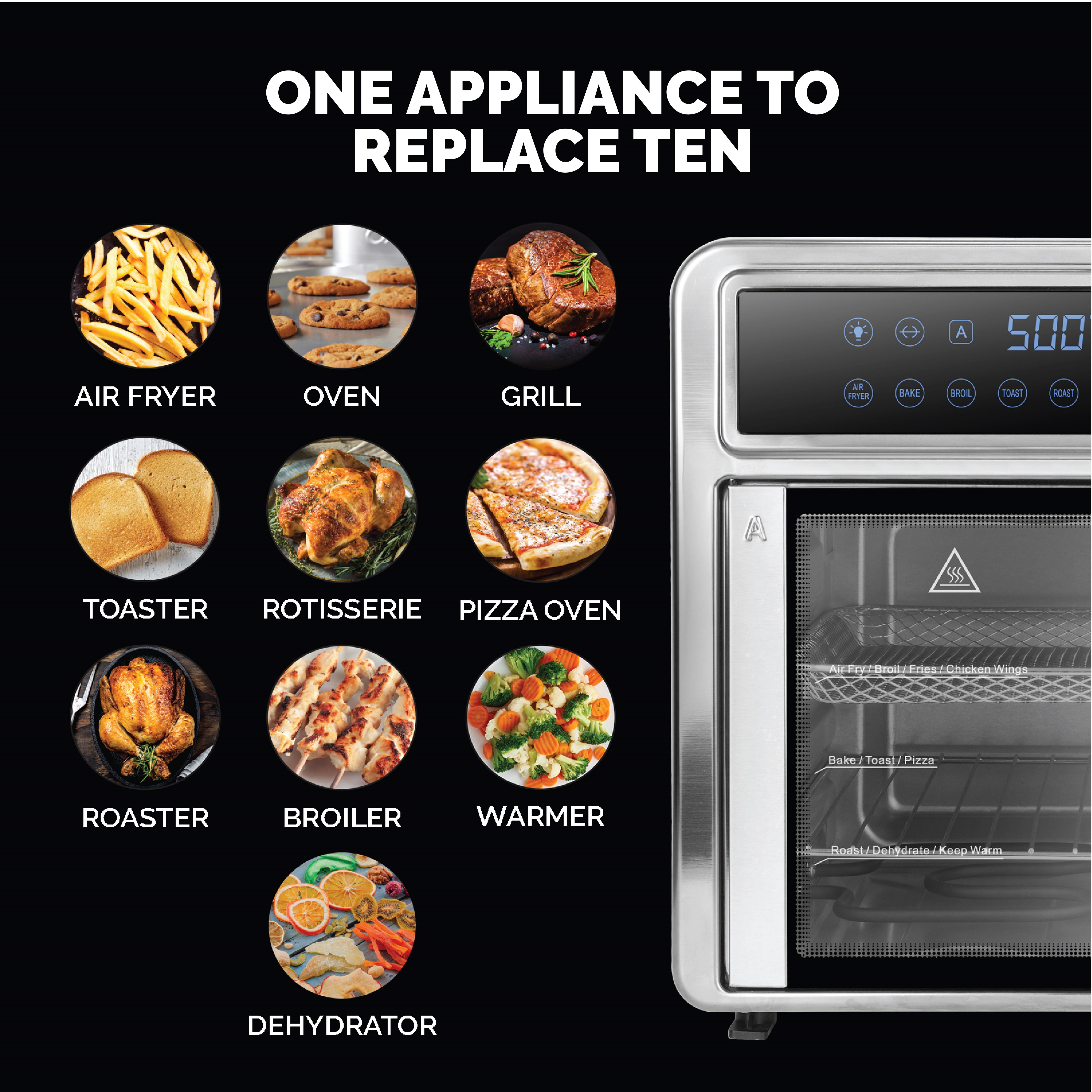 Kalorik MAXX® Advance 26 Quart Digital Air Fryer Oven With, 50% OFF