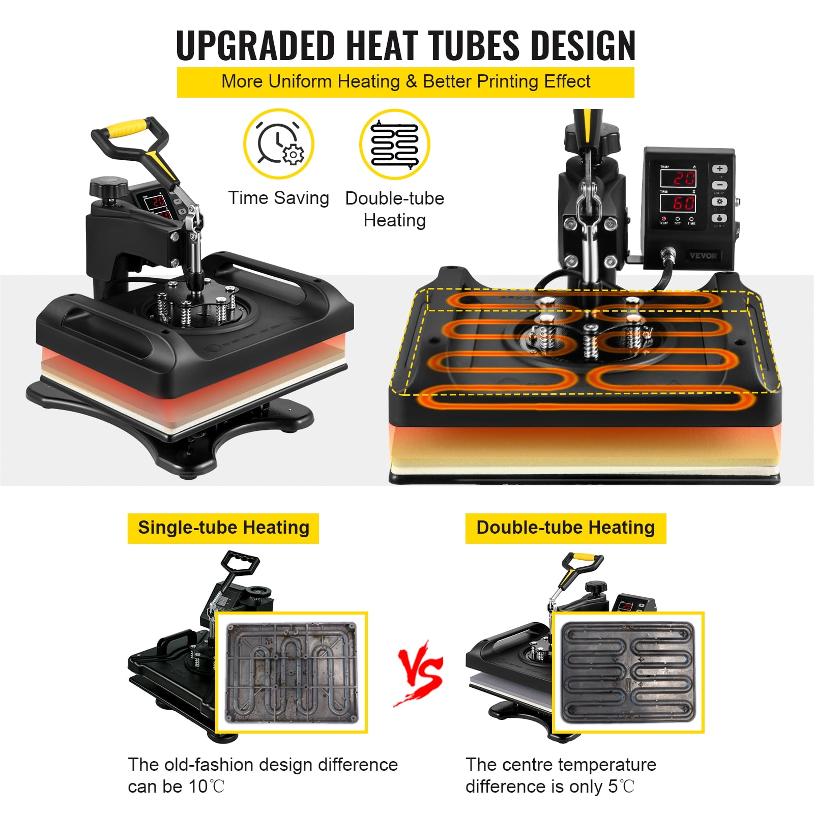 VEVOR Heat Press Machine Sublimation 12 x 15 inch