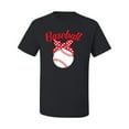 thumbnail image 2 of Wild Bobby, Cute Baseball Mom Ribbon Gift, Mother's Day, Men Graphic T-Shirt, Black, Small, 2 of 3