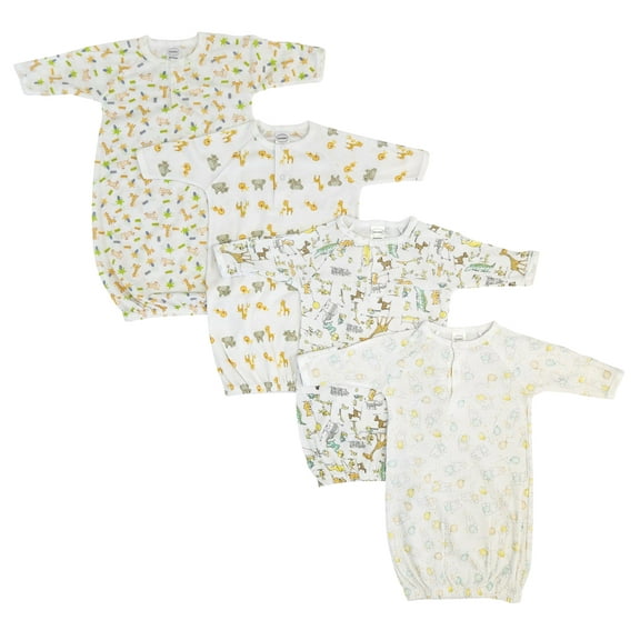 Bambini Layette Unisex Newborn Baby 4 Piece Gown Set