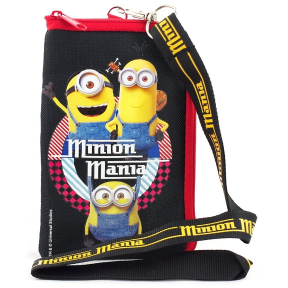 Minions Black Lanyard with Detachable Coin Purse