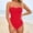 Z001-RD1, variant on Womens Swimsuits Tummy Control Bathing Suit One Piece Strapless Removable Belt Solid Color 2026 Summer Beachwear Swimwear