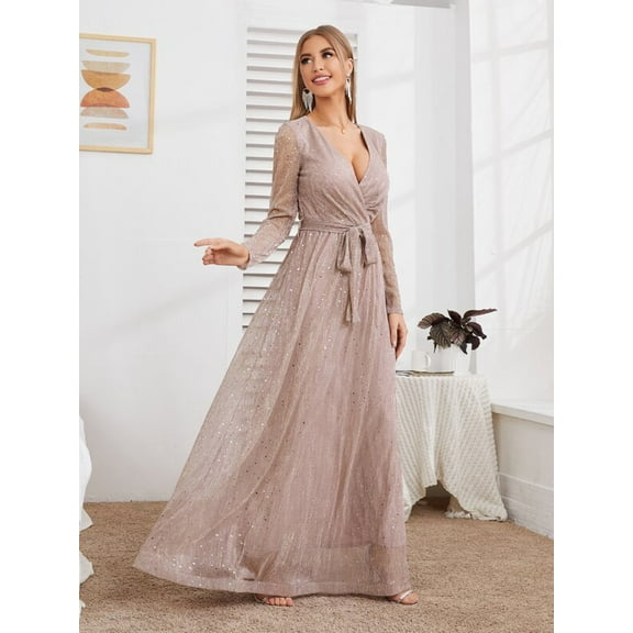 Lace Long Sleeve Prom Wedding Dress Backless