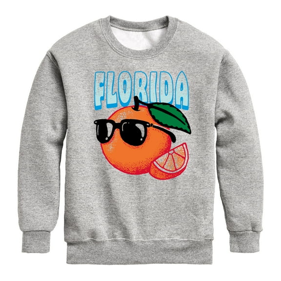 Instant Message - Florida, The Sunshine State Orange - Toddler & Youth Crewneck Fleece Sweatshirt