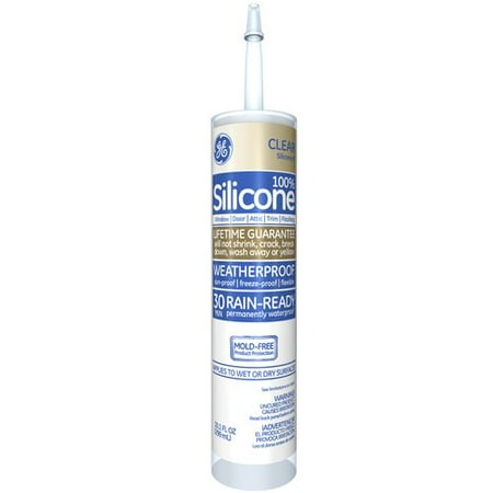 GE Silicone II Window and Door Clear Caulk Squeeze Tube
