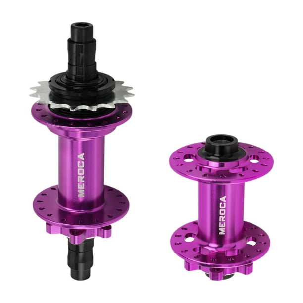 Buje de bicicleta de cross, buje trasero de 5 rodamientos, buje trasero ligero de 135mm, buje de velocidad única Delantero Trasero Violeta