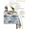 thumbnail image 2 of Blue Sharks Coastal Table Cloth, Waterproof Tablecloth for Rectangle Tables, Summer Beach Ocean Nautical Reusable Washable Fabric Table Cover for Restaurant Kitchen Dining Tables 54"x108", 2 of 9