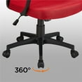 thumbnail image 6 of Yaheetech Adjustable Mesh Office Chair Mid Back Swivel Chair Executive Desk Chair Computer and Study Chair with Wheels, Red, 6 of 8