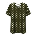 thumbnail image 6 of Plus Size Tops Sevevn Women's Fashion Summer Printed Plus Size Short Sleeve V-Neck Blouses Women's T-Shirts, 6 of 6