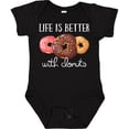 thumbnail image 3 of Inktastic Life is Better with Donuts Boys or Girls Baby Bodysuit, 3 of 5