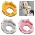 thumbnail image 2 of COOLHOOD Baby Potty Training Toilet Seats with Handles Splash Guard Rubber Rims and Detachable Soft Cushion Toilet Seats, 2 of 3