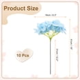 thumbnail image 2 of Uxcell 10 piezas de flores de hortensia artificiales de 16" de seda con tacto real, ramos grandes de hortensia realista para decoración de hogar, cocina, fiesta y boda, azul claro, 2 of 7