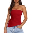 thumbnail image 1 of Remera PRETTYGARDEN Top Tubo Sin Tirantes Fruncido Asimétrico XL, 1 of 8