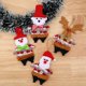 thumbnail image 5 of Adornos navideños, Juego de 4 colgantes para árbol de Navidad: muñeco de nieve anciano, colgante decorativo de poliéster., 5 of 8