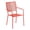Coral, variant on Bowery Hill Stackable Steel Square Back Patio Dining Side Chair in Black