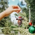thumbnail image 2 of Cow Christmas Ornament under $5! Yannianjz Personalized Cow Christmas Ornament, Iron Hanging Decoration for Christmas Tree, Farm Animal Themed Holiday Decor, 2 of 4