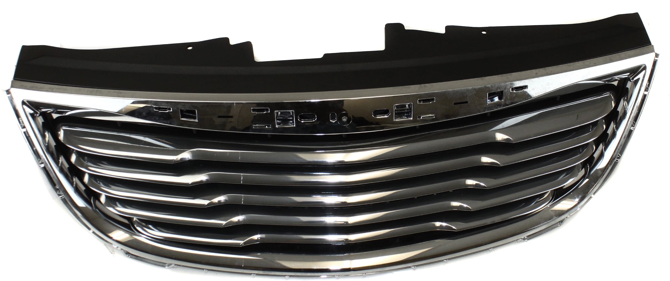 For 11-16 Town & Country Front Grill Grille Assembly Chrome Shell Black Insert