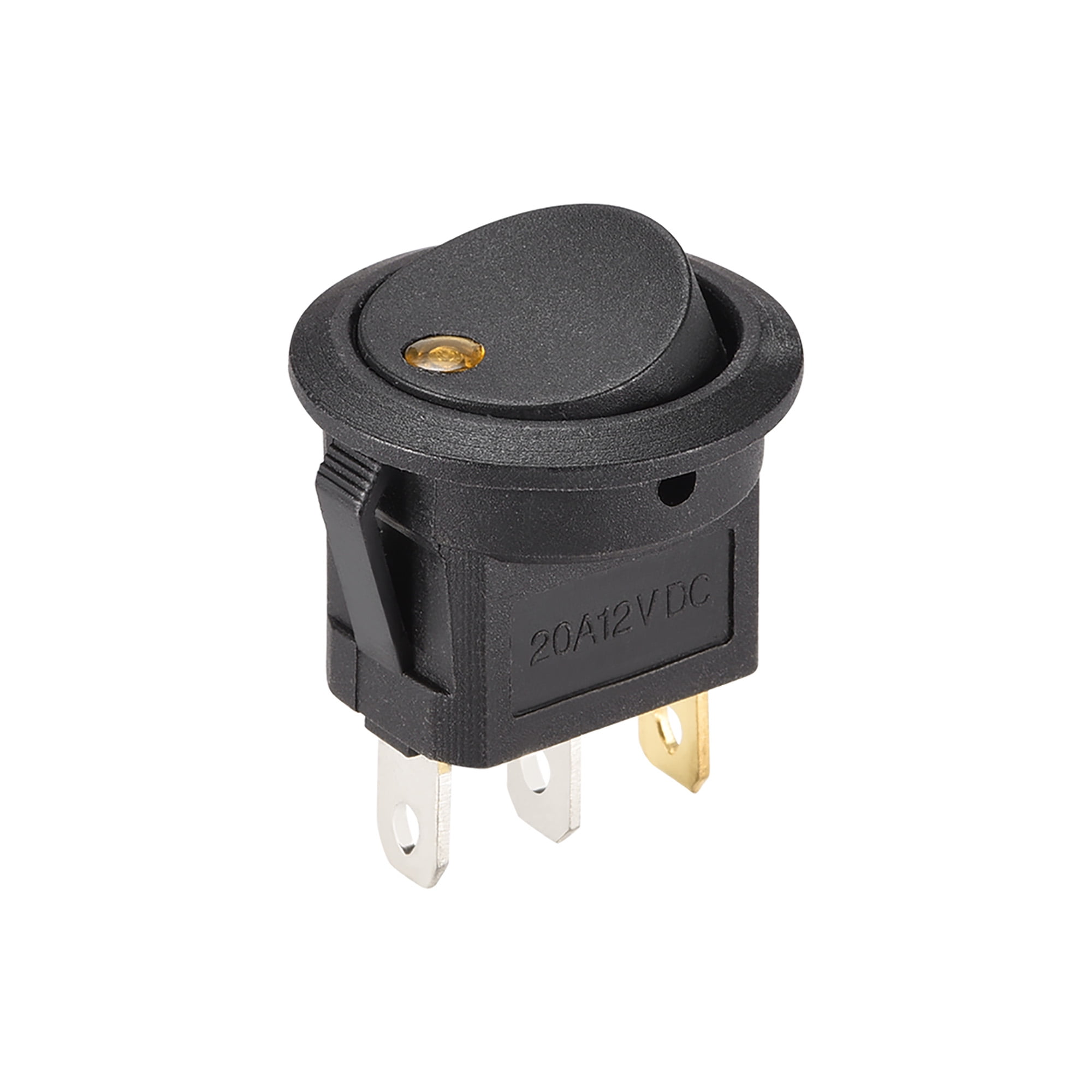 Boat Rocker Switch LED Light DC 12V Toggle Switch for Boat Car Marine ON/OFF DC 12V/20A Yellow