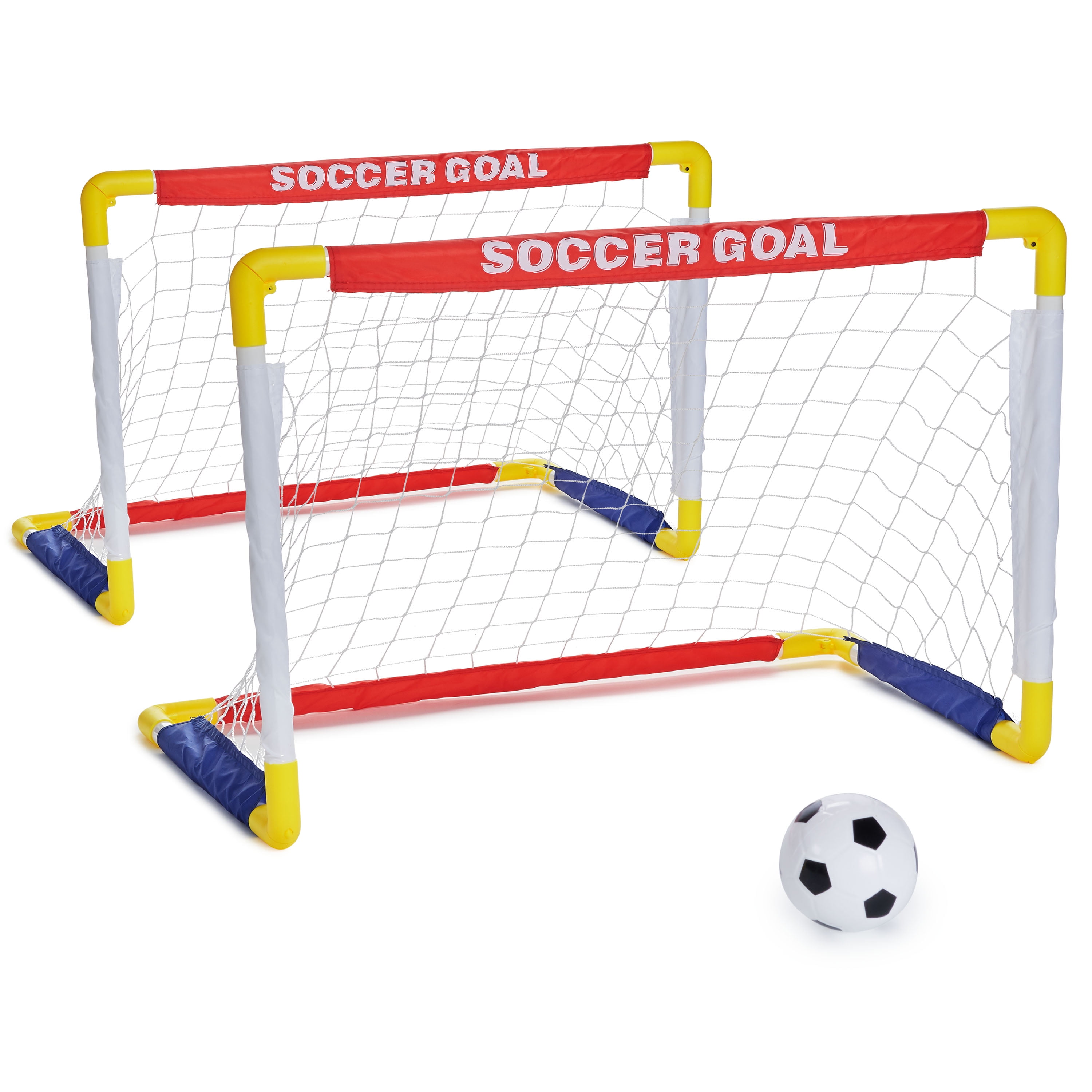 Blue Color Folding Portable Football Gate Net Goal Soccer Practice Kit