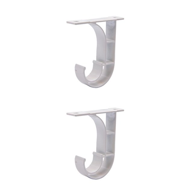 Billuyoard 1 pieza de aleación de aluminio ventana cortina barra de cortinas soportes DIY poste cortina soportes espesar soporte estante decoración blanco 2piezas Billuyoard CBP059144