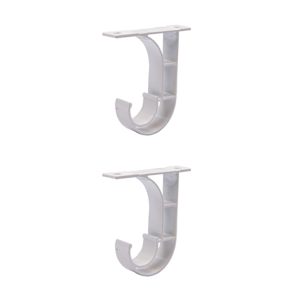 Billuyoard 1 pieza de aleación de aluminio ventana cortina barra de cortinas soportes DIY poste cortina soportes espesar soporte estante decoración blanco 2piezas Billuyoard CBP059144